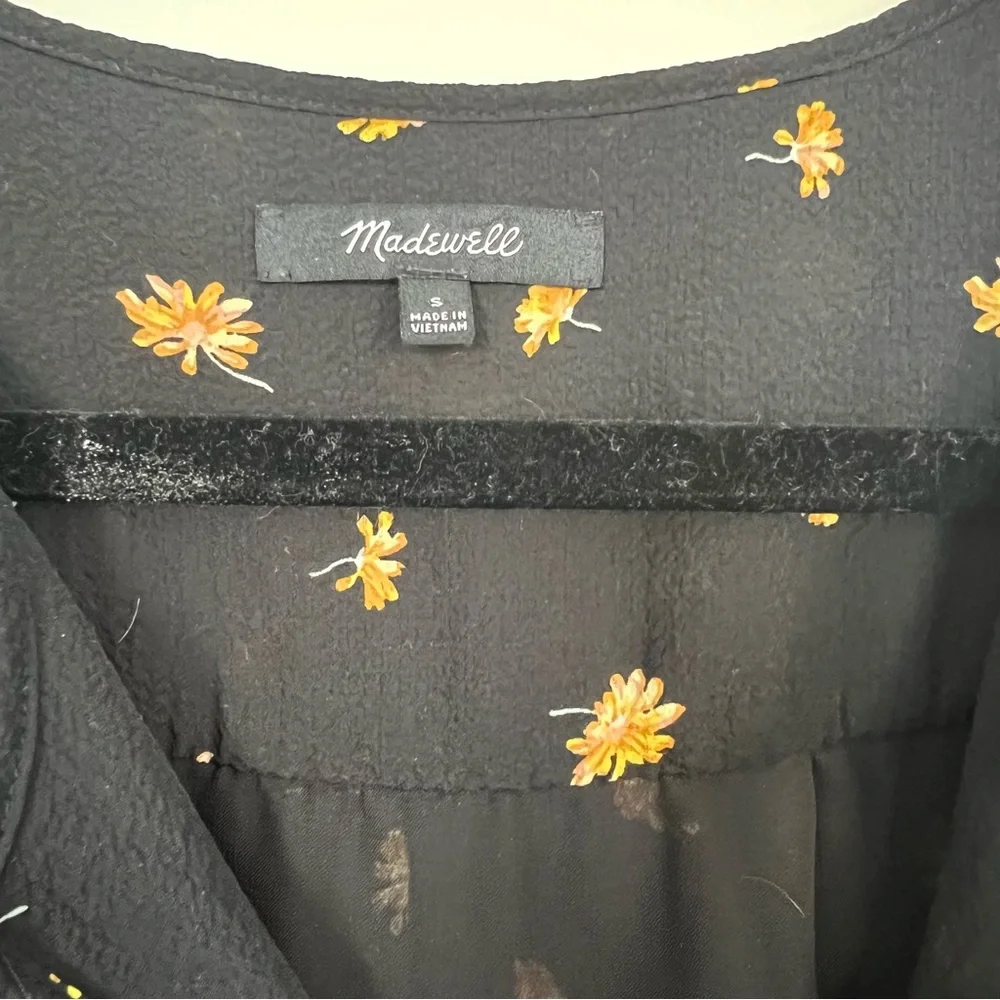Madewell Tie-Waist Mini Dress in French Daisies